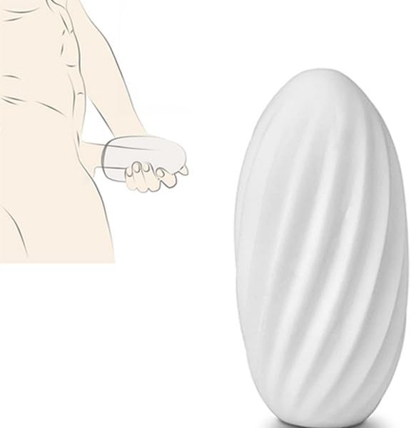Male Masturbator Sex Toys for Men, Portable Pocket Pussy Egg with 3D Realistic Textured Vagina, Penis Training Ultra Soft  Stroker Masturbation Sleeve