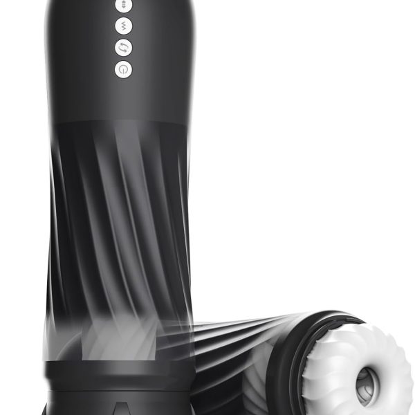 Automatic Male Masturbator, Adult Sex Toys for Men with 3 Twisting and 5 Thrusting Vibration Modes, Hands-Free Heating Male Vibrating Stroker for Men Guy Pleasure,
