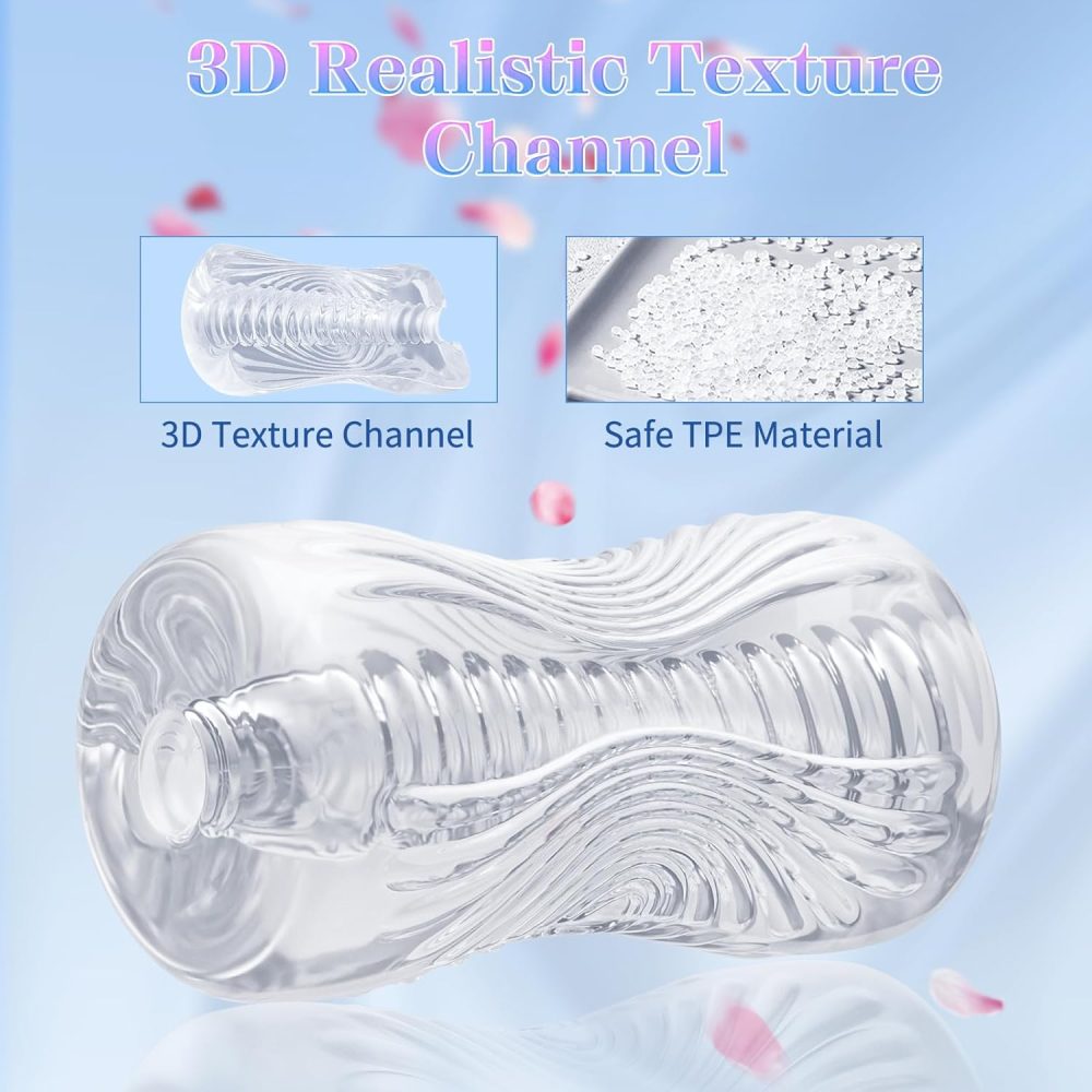Male Masturbator Sex Toys - Adult Sex Toy Pocket Pussy,  Male Masturbation Sleeve, Penis Training Sex Toy for Men, 3D Realistic Texture Spiral Tunnel Stroker, Couple Sex Toy & Game - Image 2