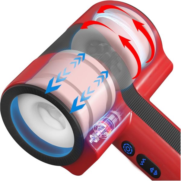 Male Masturbator Adult Sex Toys for Men - Dual-Sleeve Automatic Thrusting Rotating Vibrating Blowjob Sex Machine Oral Sex Toy Stroker Penis Vibrator,  Mens Masturbators Cup Pocket Pussy for Men