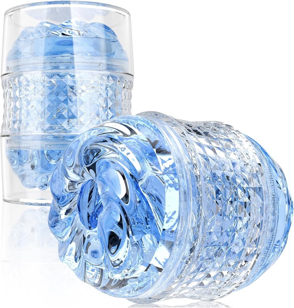 Spiral Motion Male Masturbator Adult Sex Toys for Men - Manual Sucking Stroker Realistic Pocket Pussy for Men Masturbation Sleeve, Open Ended Crystal Blowjob Sex Toy,  Pocket Pussies Penis Toys